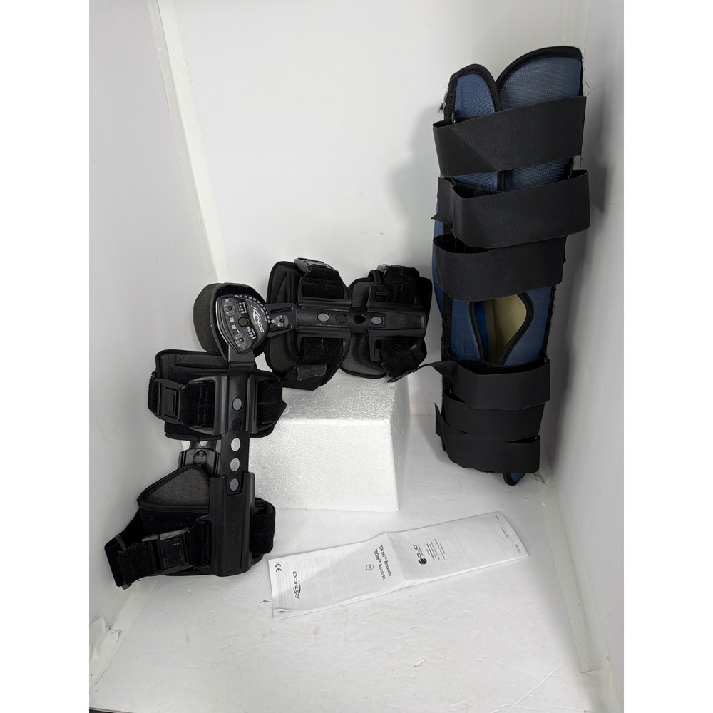 DonJoy TROM Advance Post-Op Knee Brace‎ & DeRoyal Medium Leg Immobilizer Bundle